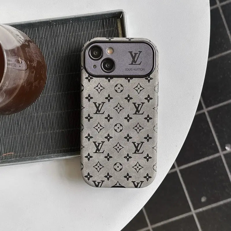 Luxury Brown & Black Classic Leather iPhone Case-s2 mysite