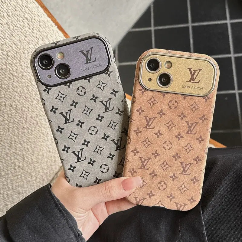 Luxury Brown & Black Classic Leather iPhone Case-s2 mysite