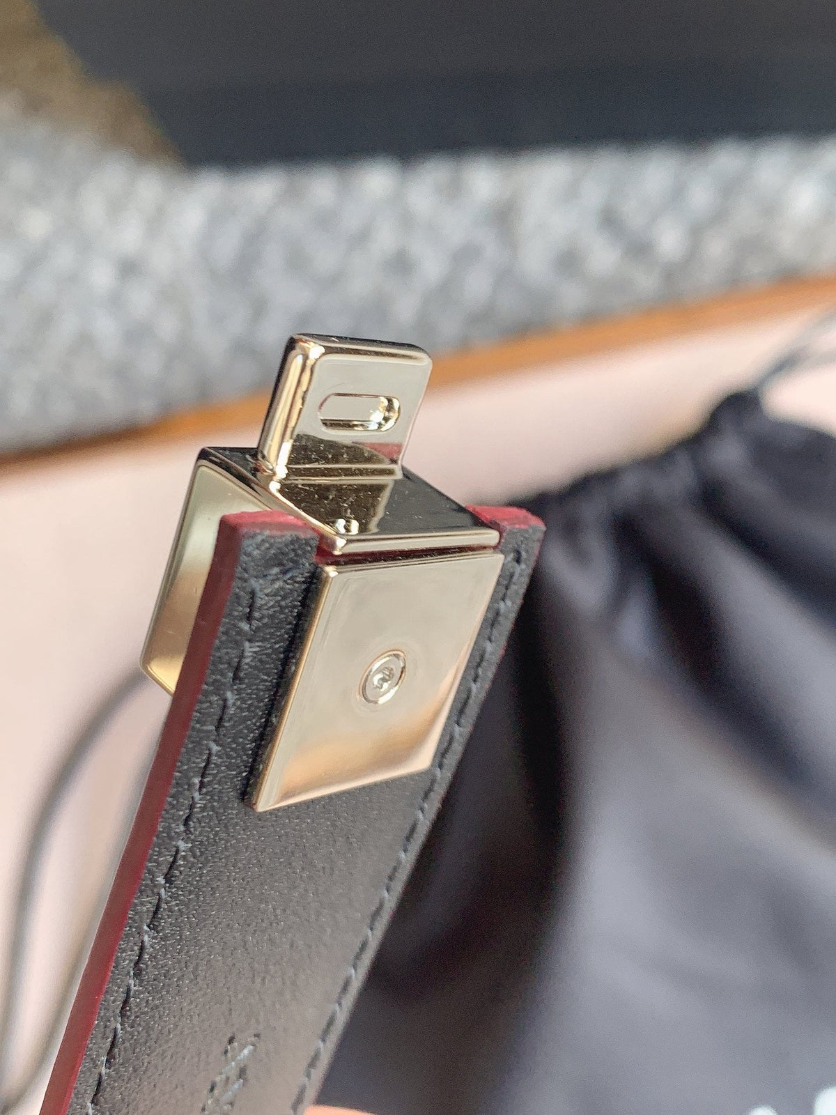 YSL 25S BELT 24 MM IN DARK RED CALFSKIN 529683 mysite