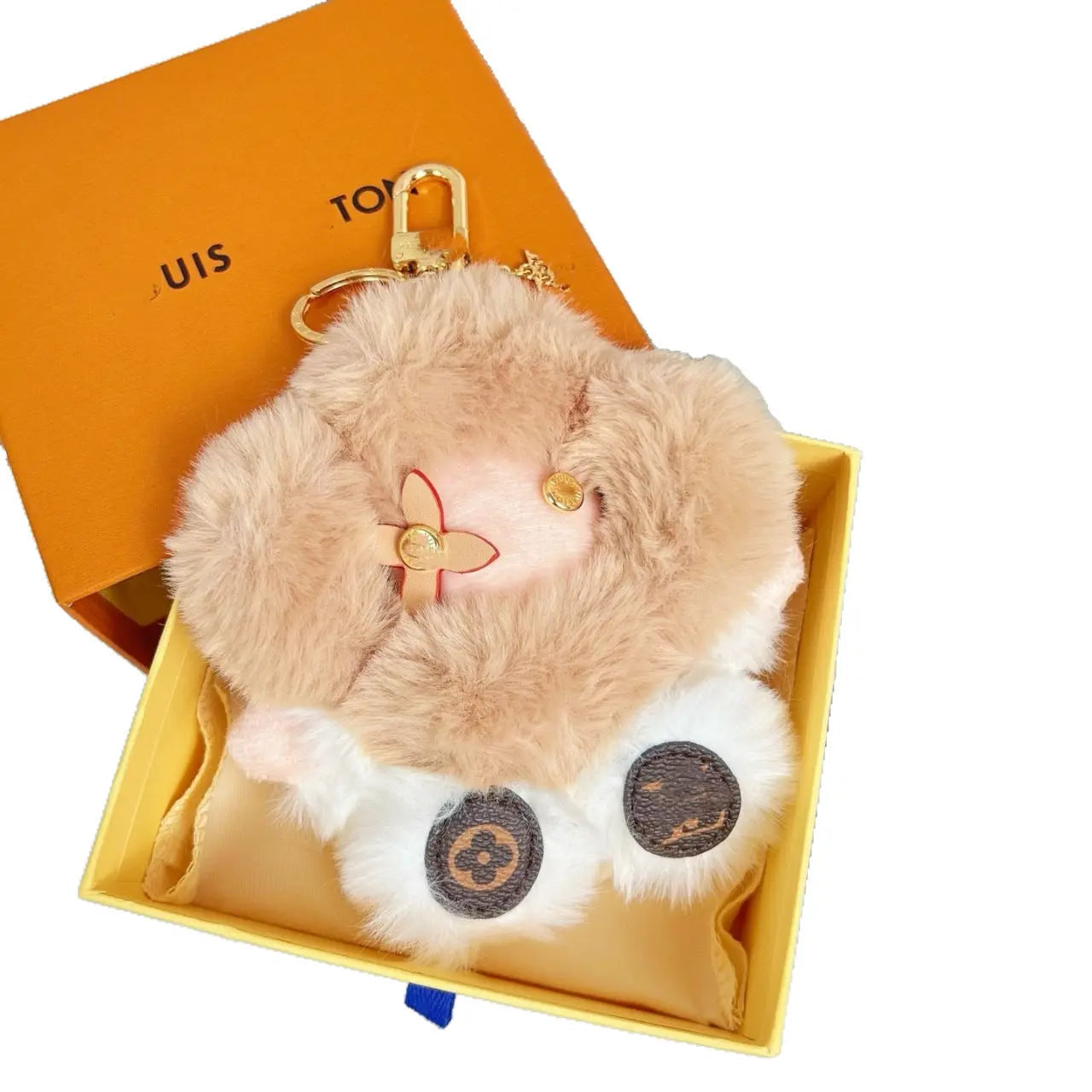 Fluffy Cute Sunflower Plush Keychain-s2 mysite