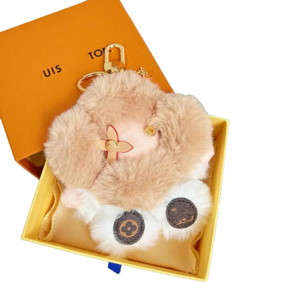 Fluffy Cute Sunflower Plush Keychain-s2 mysite