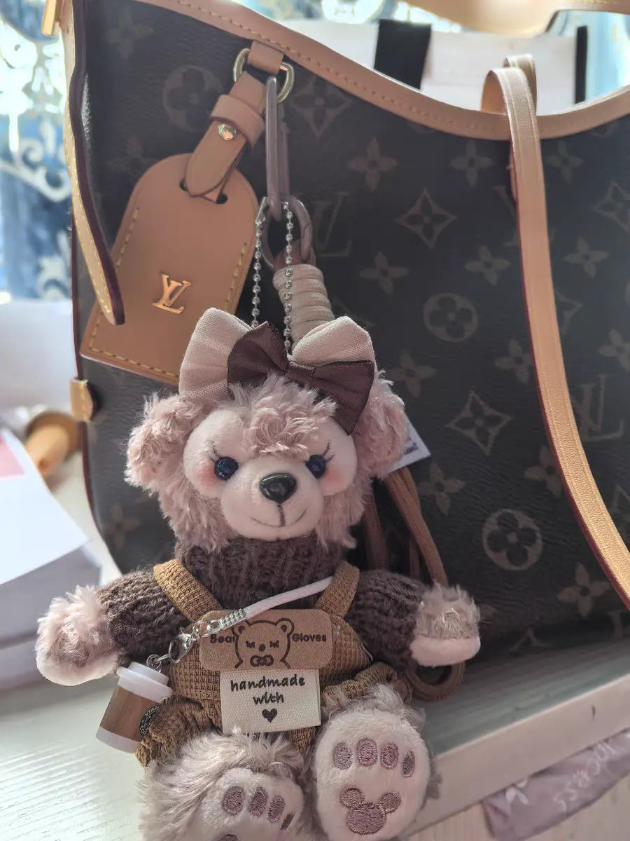 Limited Edition Sherry May Plush Keychain - Luxe Teddy Bear Bag Charm for Designer Handbags-s2 mysite