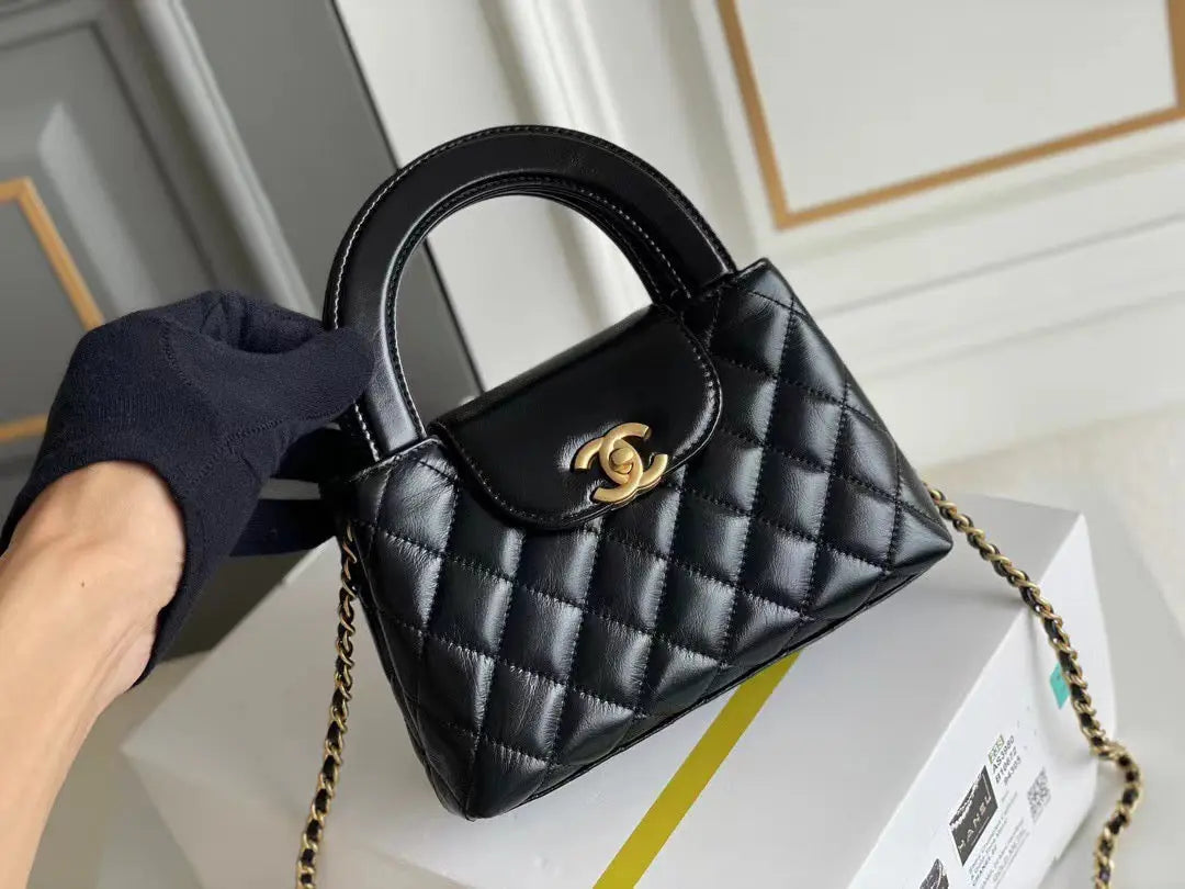 Noir Quilted Top-Handle Chain Mini Bag 026-18 mysite