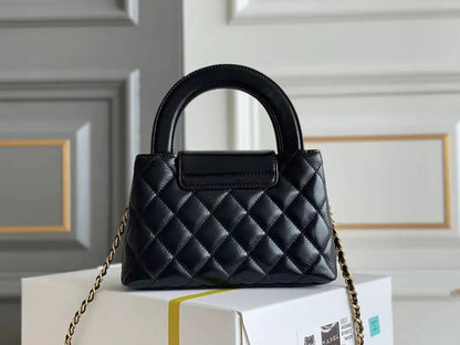 Noir Quilted Top-Handle Chain Mini Bag 026-18 mysite