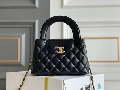Noir Quilted Top-Handle Chain Mini Bag 026-18 mysite