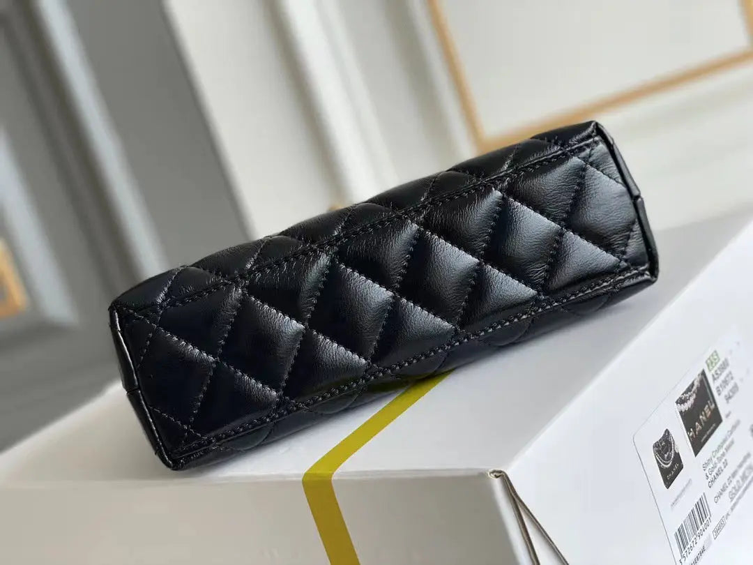 Noir Quilted Top-Handle Chain Mini Bag 026-18 mysite