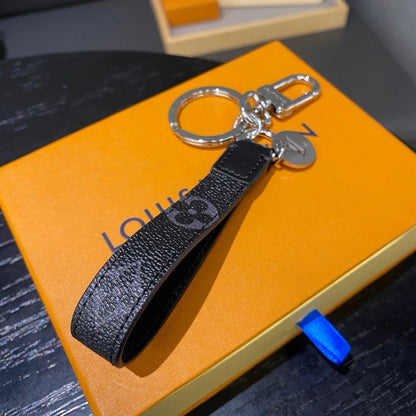 Luxury Leather Keychain – Classic Monogram Design-s2 mysite