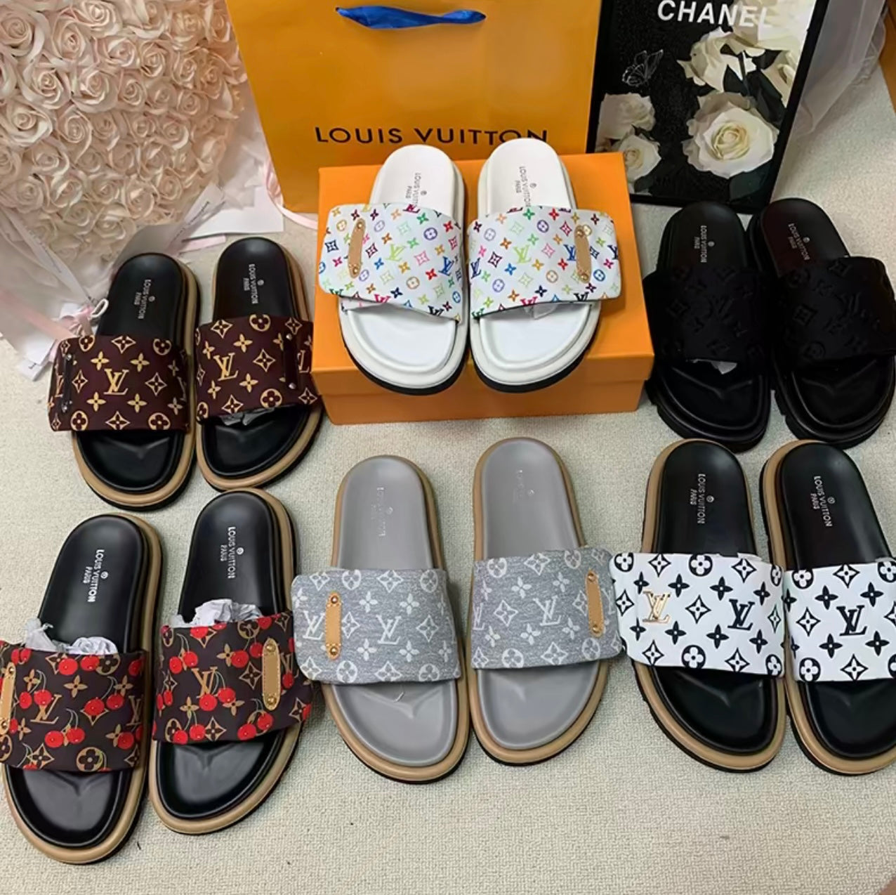Trendy adjustable platform slippers with velcro straps-s2 mysite