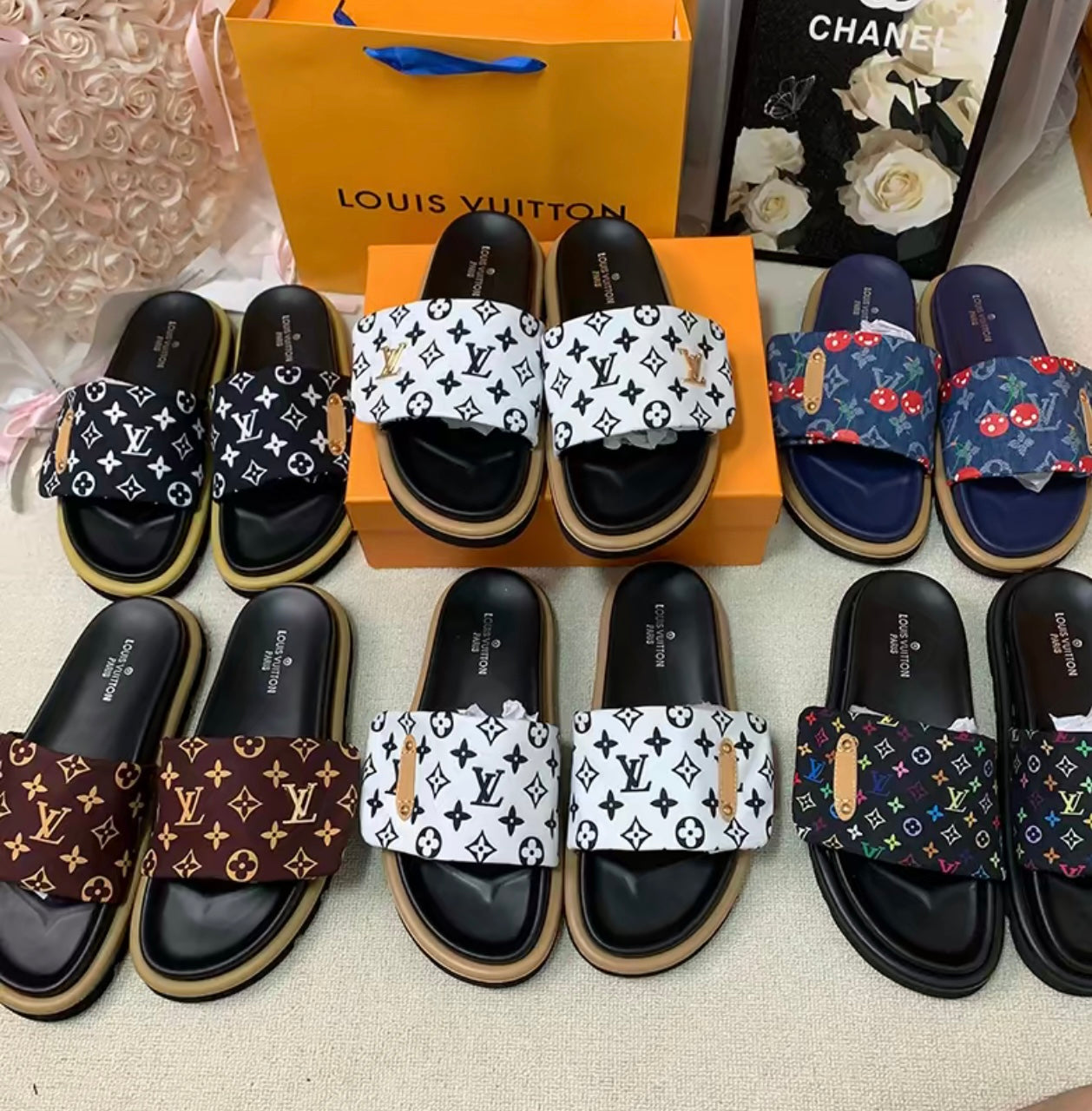 Trendy adjustable platform slippers with velcro straps-s2 mysite