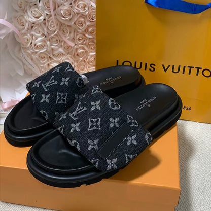 Trendy adjustable platform slippers with velcro straps-s2 mysite