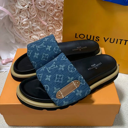 Trendy adjustable platform slippers with velcro straps-s2 mysite