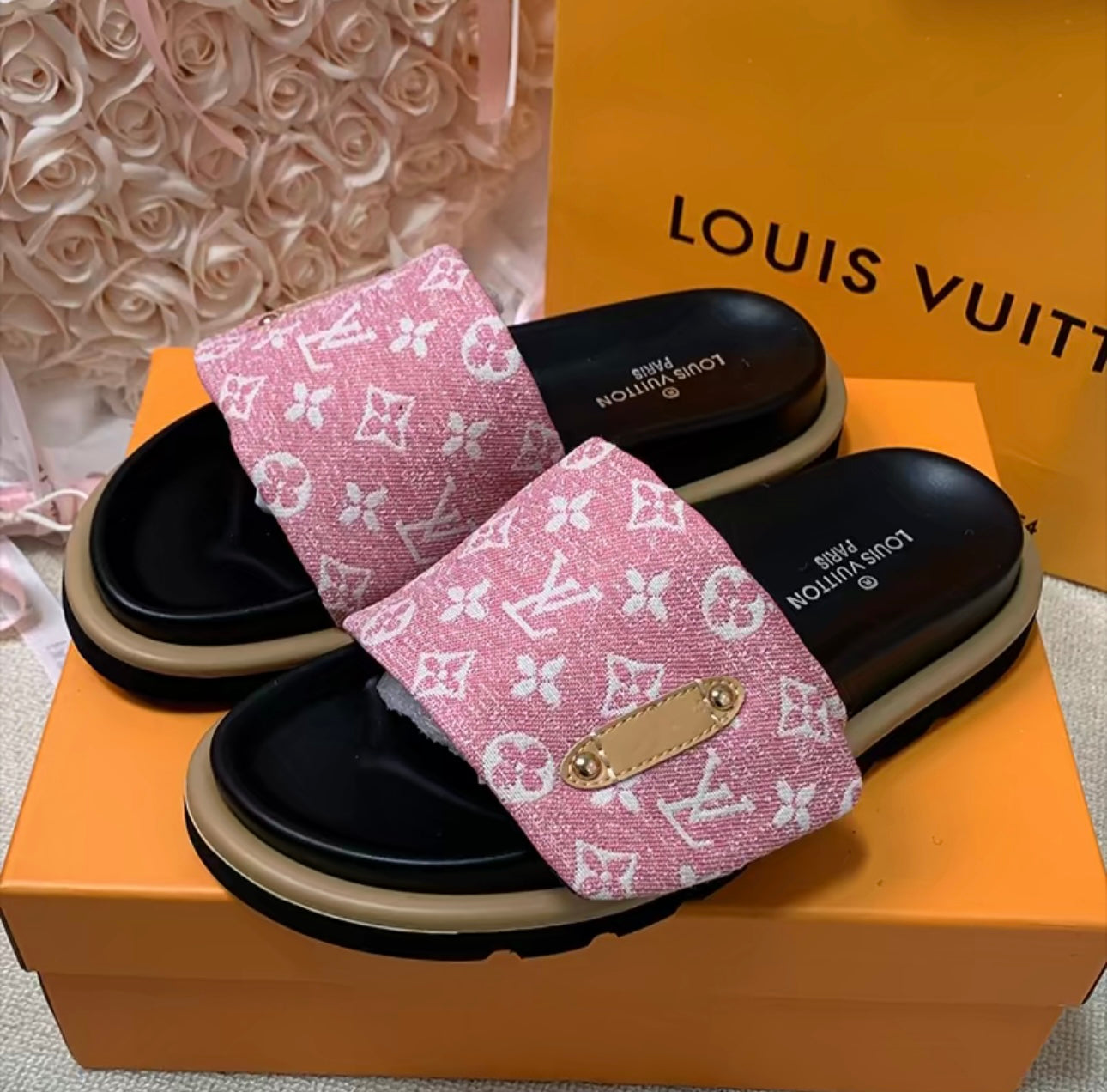 Trendy adjustable platform slippers with velcro straps-s2 mysite