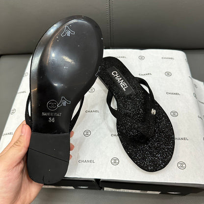 Fashion glitter rhinestone thong flat slides-s2 mysite