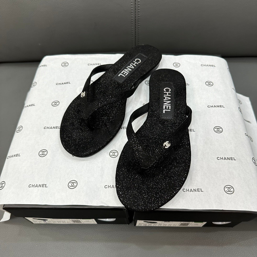 Fashion glitter rhinestone thong flat slides-s2 mysite