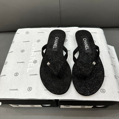 Fashion glitter rhinestone thong flat slides-s2 mysite
