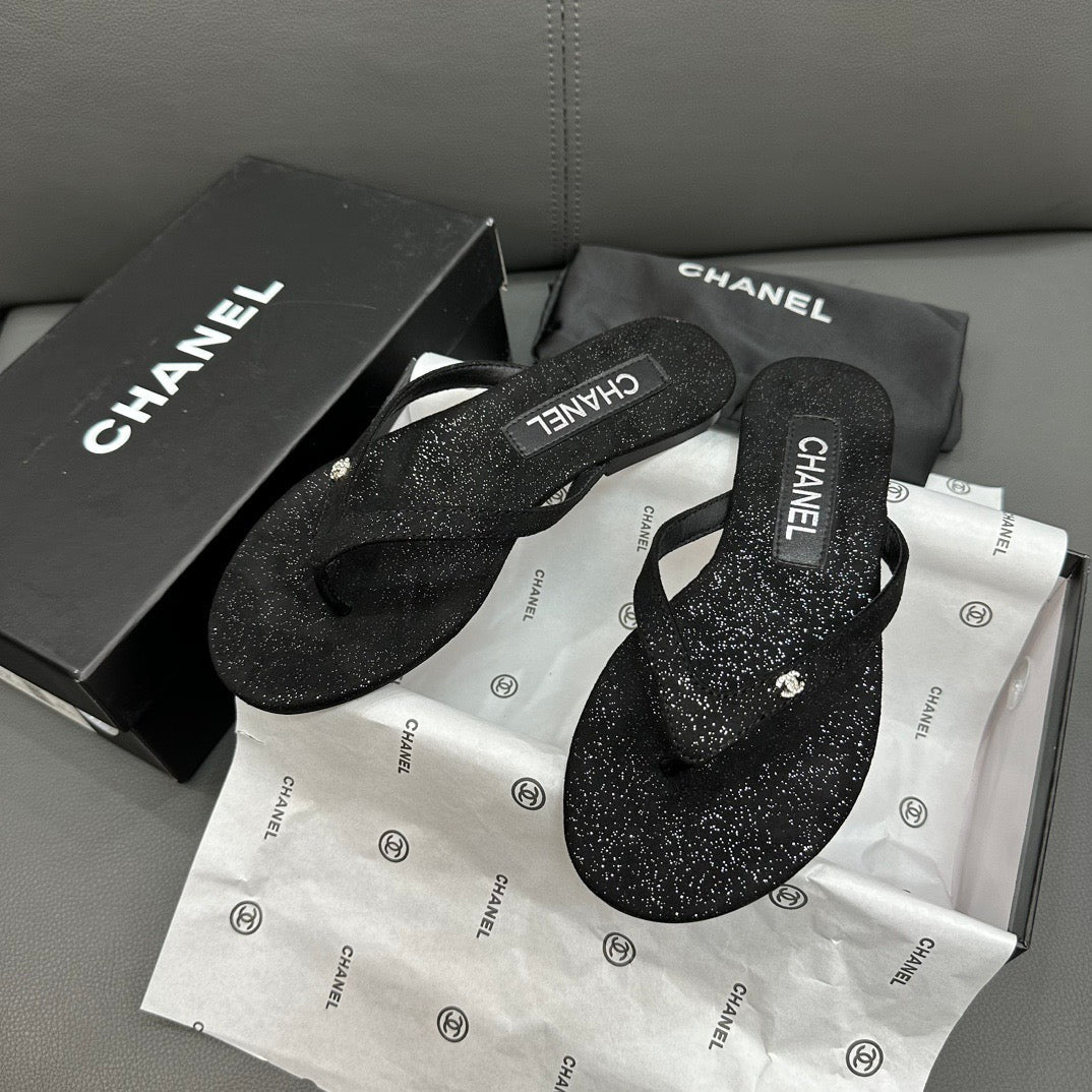 Fashion glitter rhinestone thong flat slides-s2 mysite