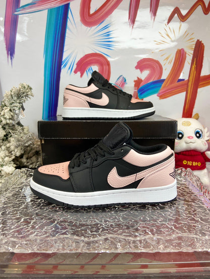 Black and pink color-block low-top casual sneakers-s2 mysite