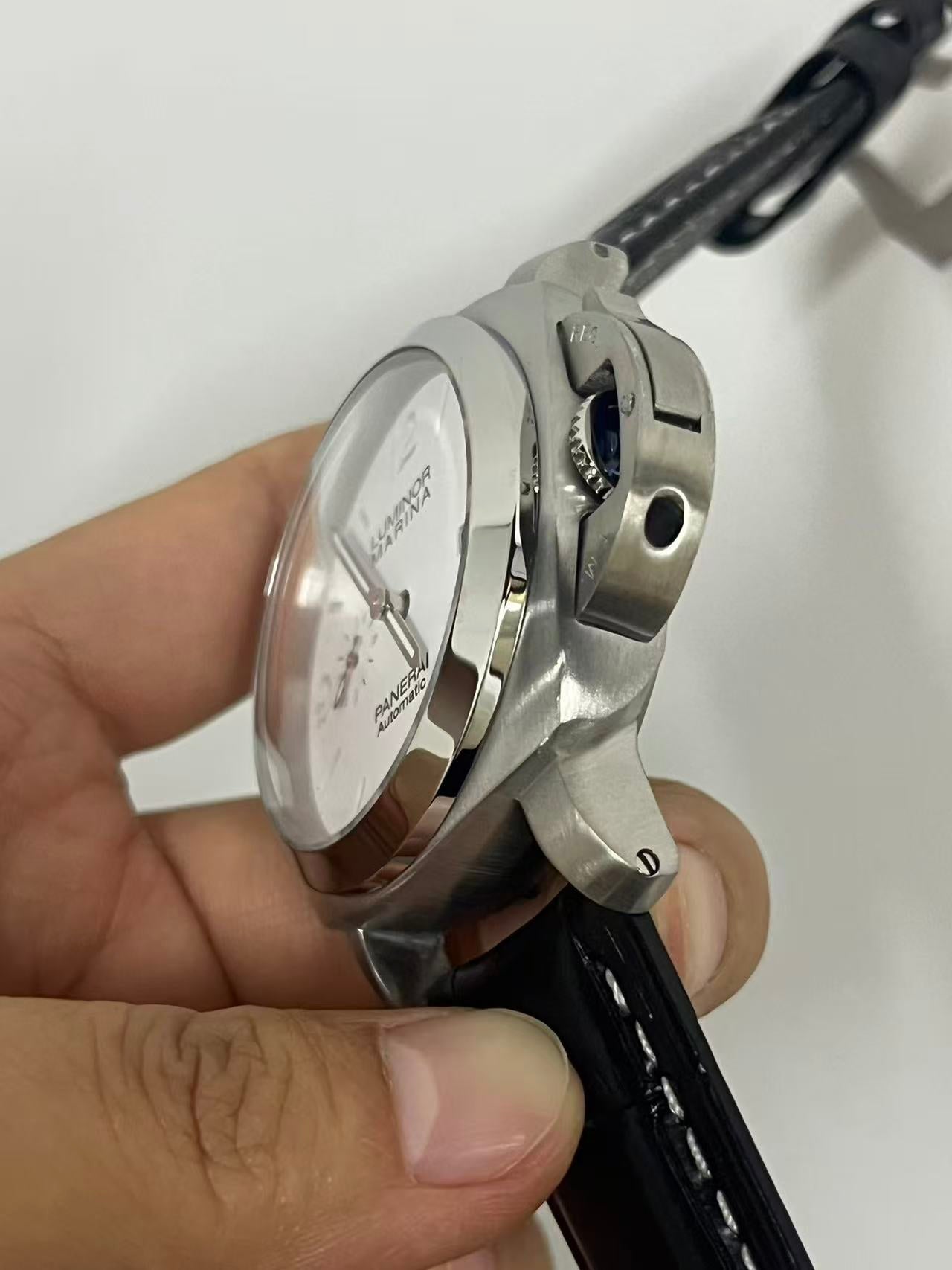 904l LUMINOR Stainless Steel Automatic Mechanical Watch Leather Strap Mens Watches 45MM