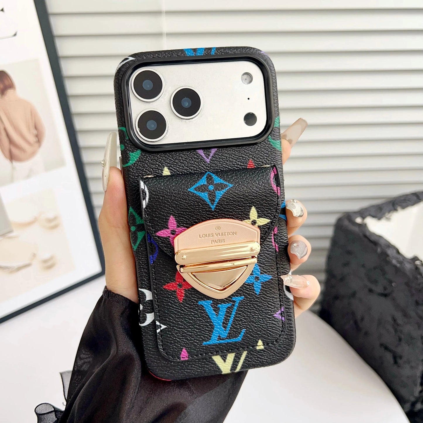 Luxury Crossbody iPhone Case with Card Pocket & Detachable Strap-s2 mysite
