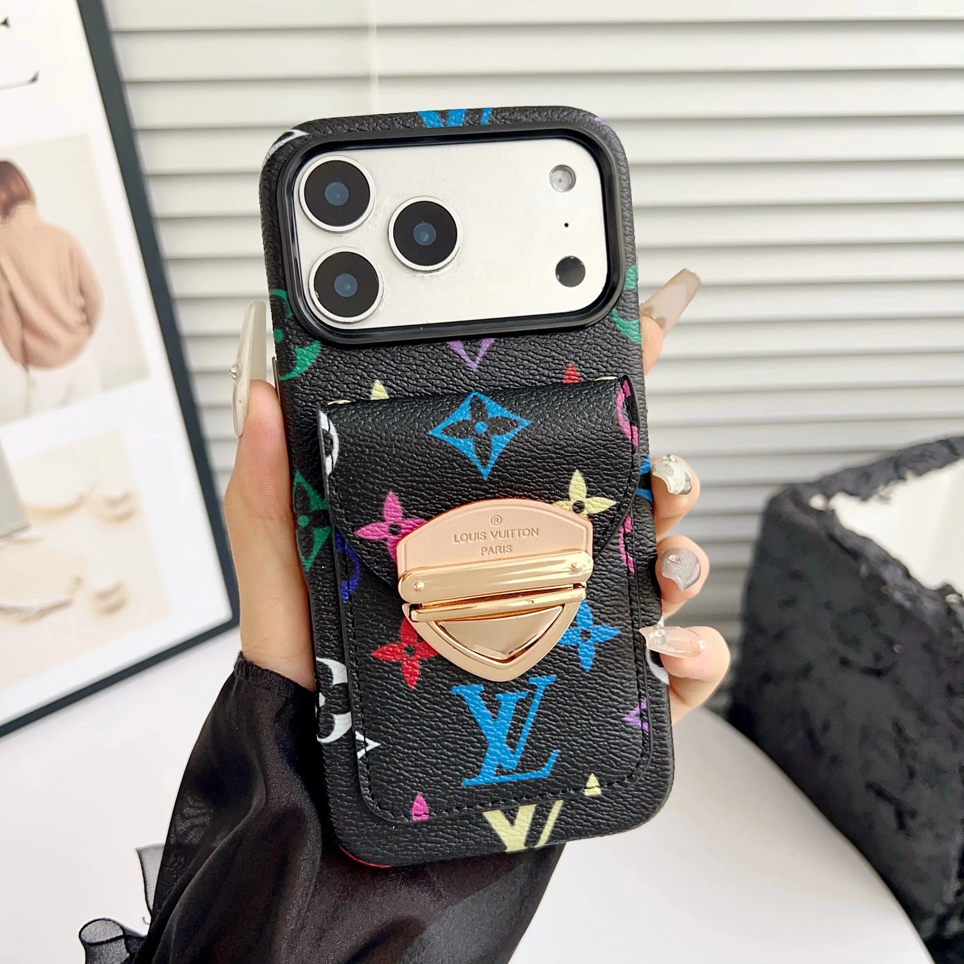 Luxury Crossbody iPhone Case with Card Pocket & Detachable Strap-s2 mysite