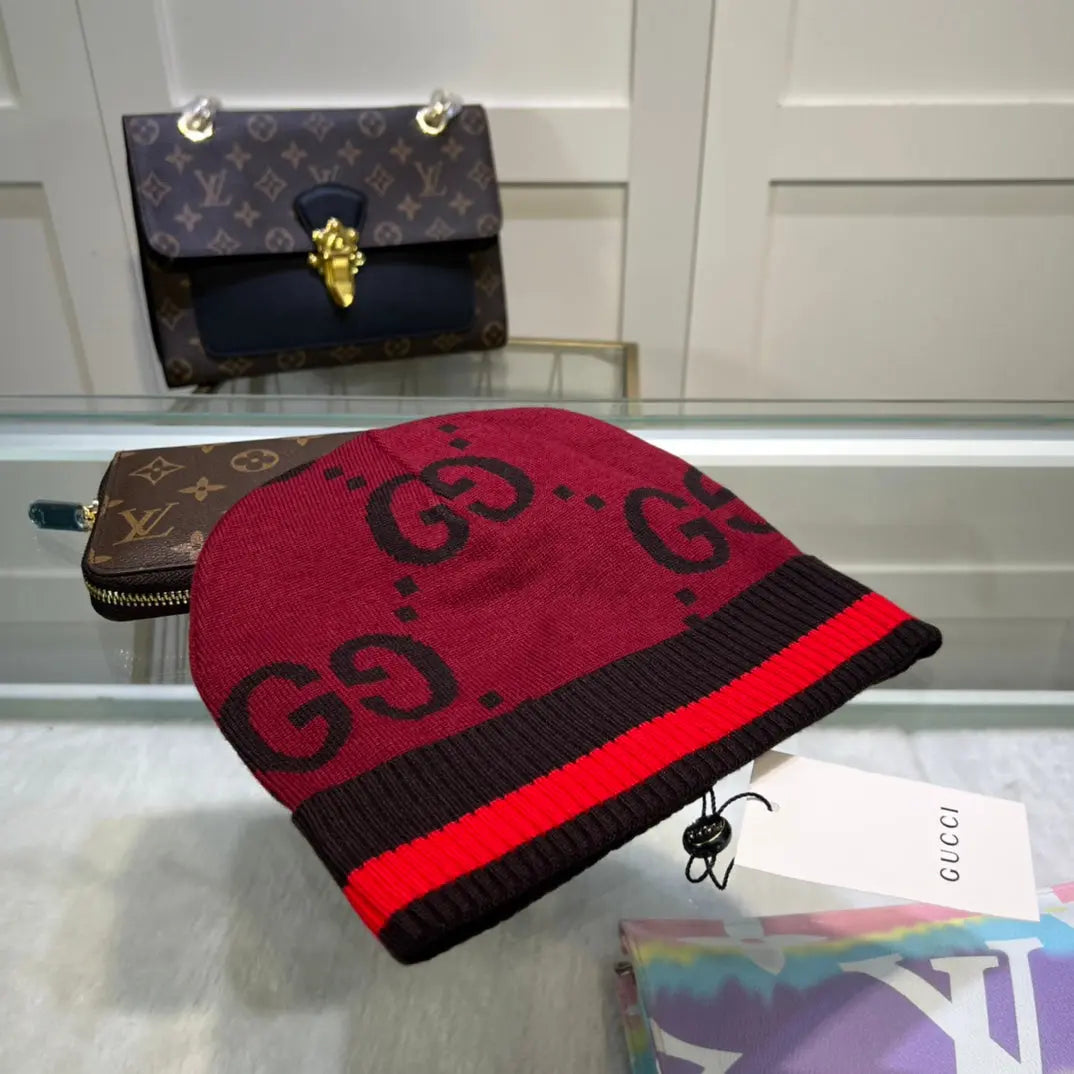 Classic GG Jacquard Wool Knit Beanie | Luxury Designer Winter Hat-s2 mysite