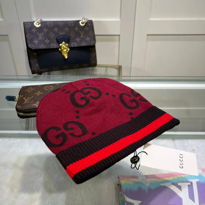 Classic GG Jacquard Wool Knit Beanie | Luxury Designer Winter Hat-s2 mysite