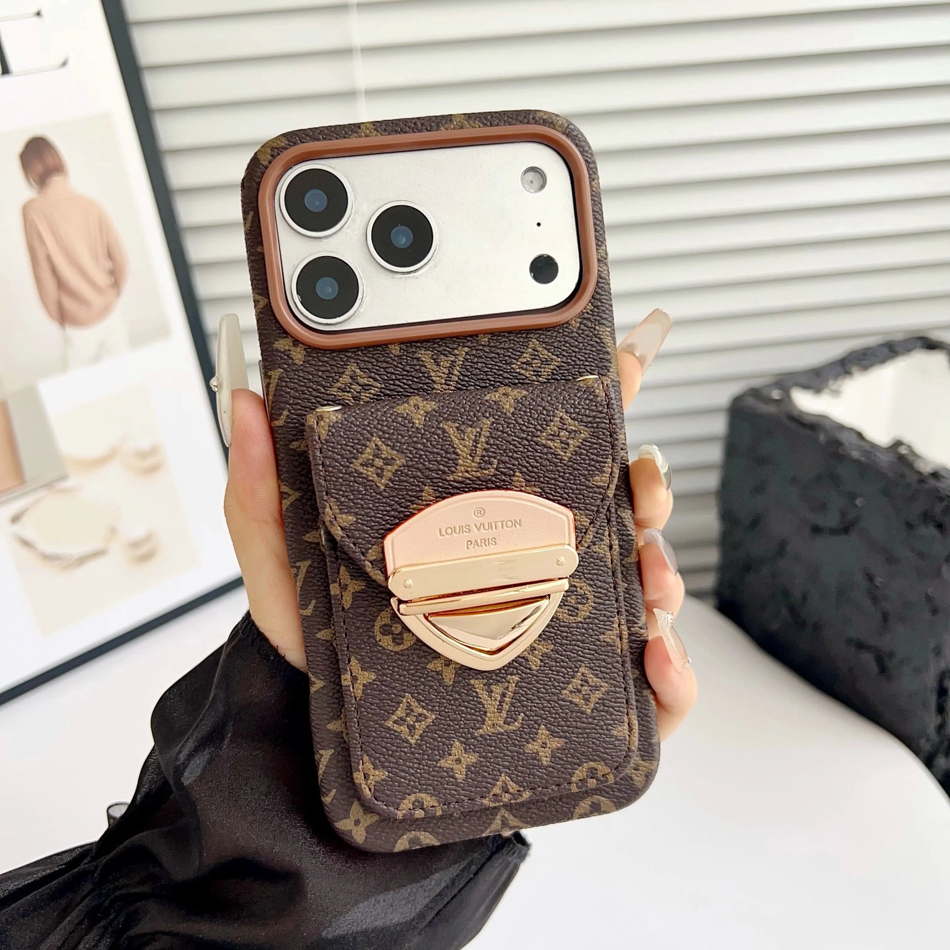 Luxury Crossbody iPhone Case with Card Pocket & Detachable Strap-s2 mysite