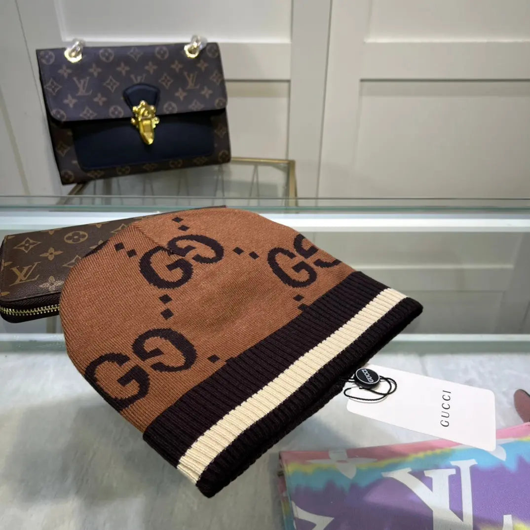 Classic GG Jacquard Wool Knit Beanie | Luxury Designer Winter Hat-s2 mysite