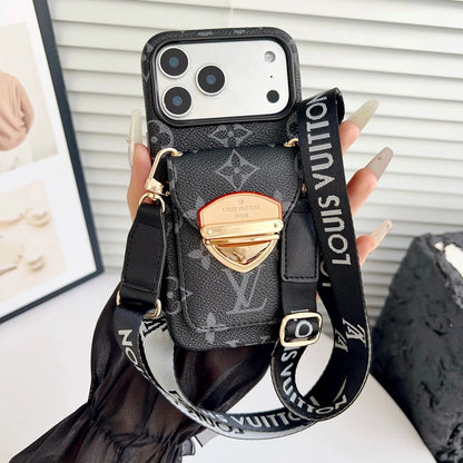 Luxury Crossbody iPhone Case with Card Pocket & Detachable Strap-s2 mysite