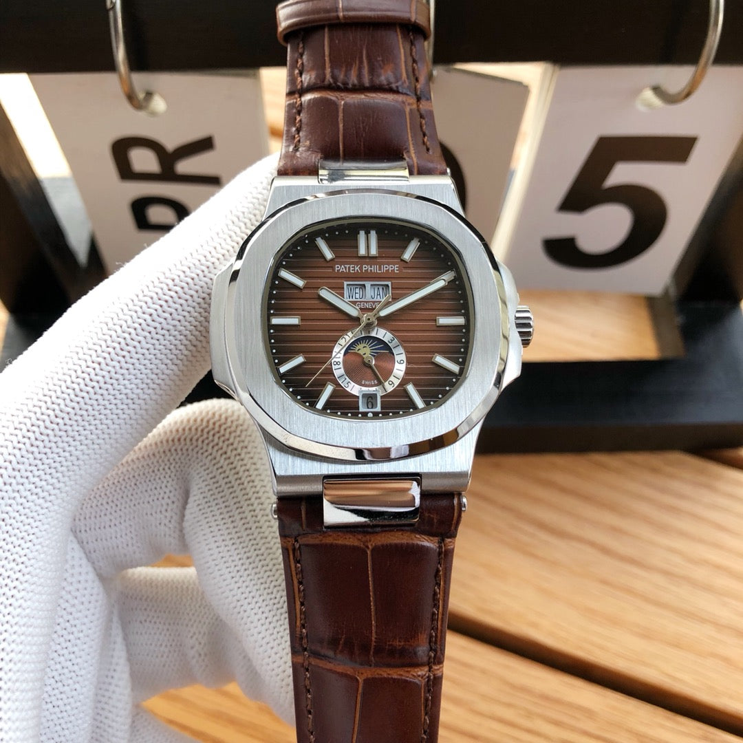 Replica 904l Stainless Steel Moon Phase Automatic Mechanical Watch 39mm