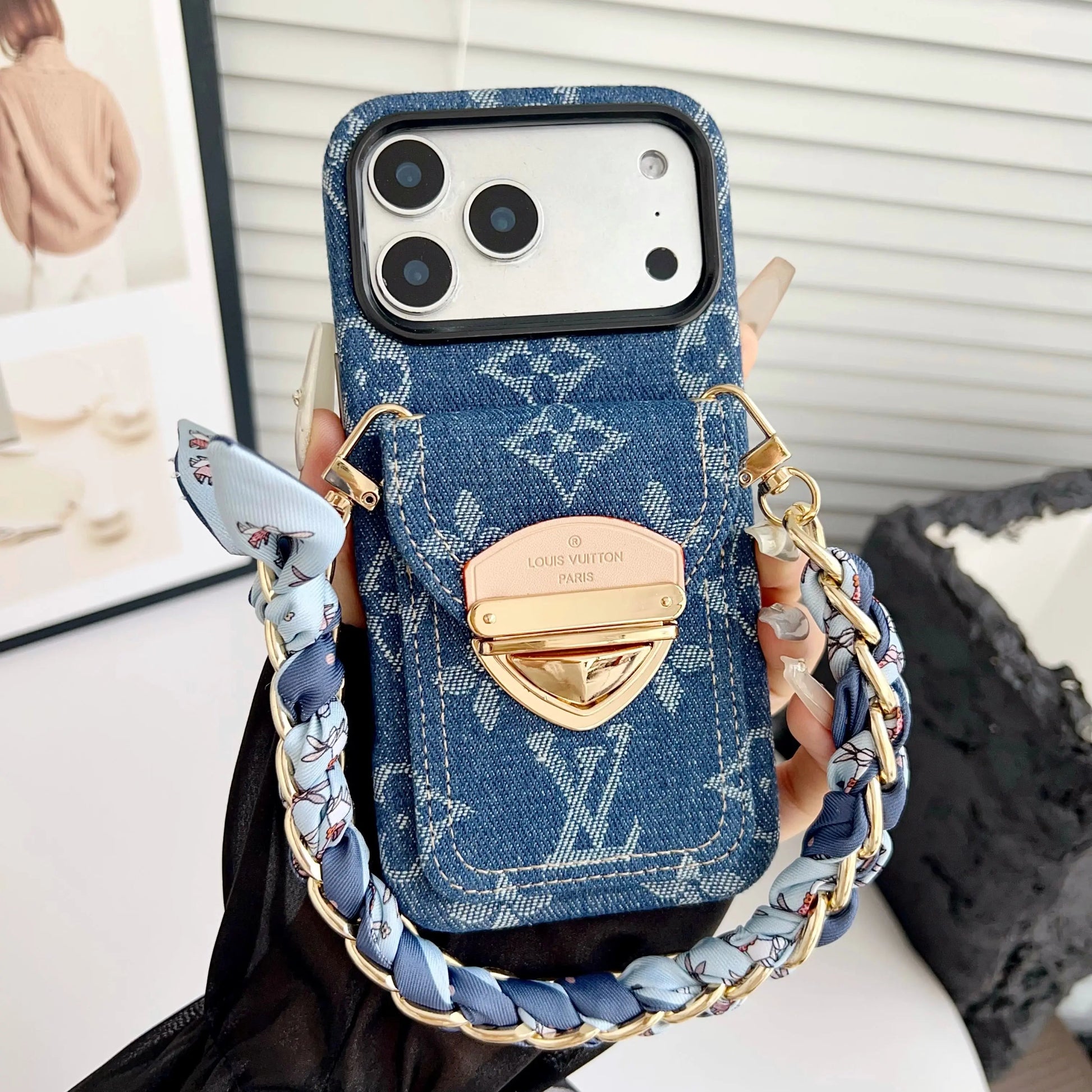 Luxury Crossbody iPhone Case with Card Pocket & Detachable Strap-s2 mysite