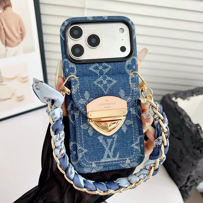 Luxury Crossbody iPhone Case with Card Pocket & Detachable Strap-s2 mysite