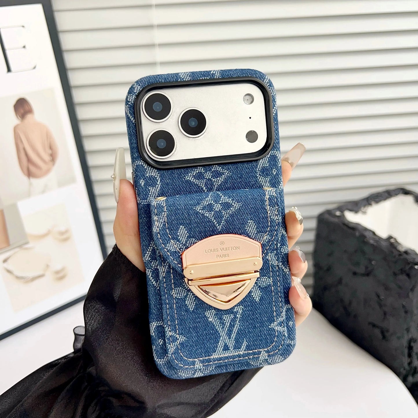 Luxury Crossbody iPhone Case with Card Pocket & Detachable Strap-s2 mysite