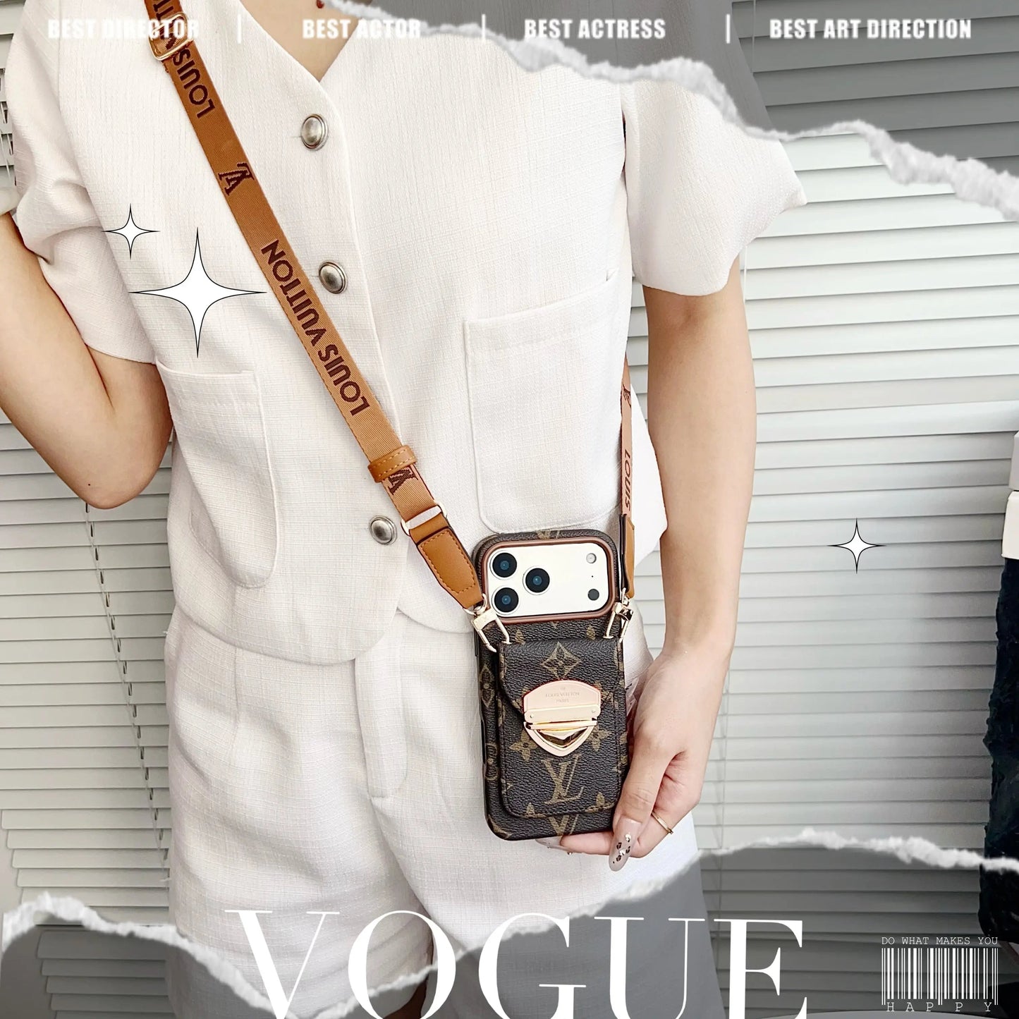 Luxury Crossbody iPhone Case with Card Pocket & Detachable Strap-s2 mysite