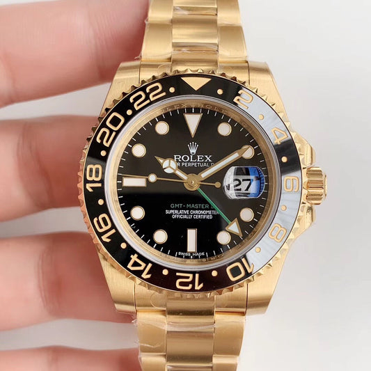 Automatic Watch Replica GMT Master II FULL GOLD BLACK 100712