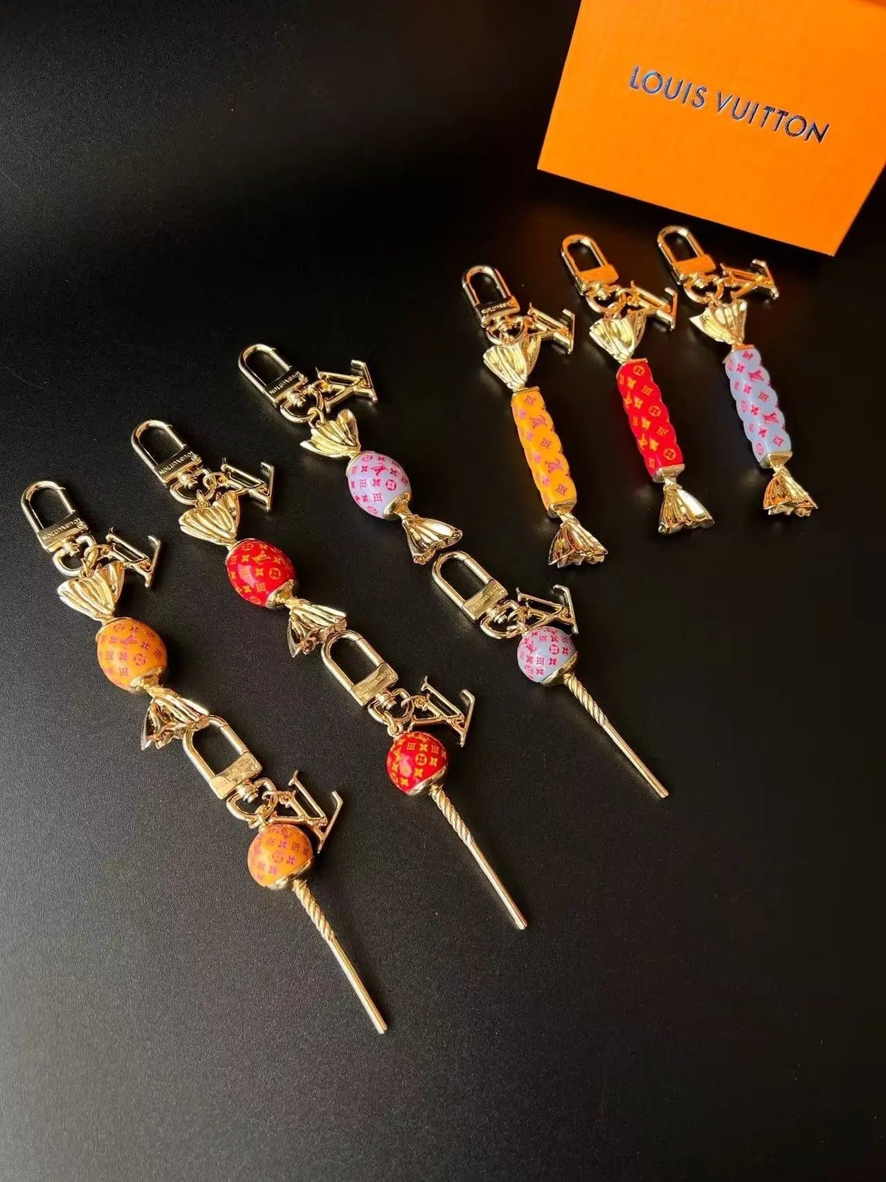 Luxury Lollipop Monogram Bag Charm Keychain-s2 mysite