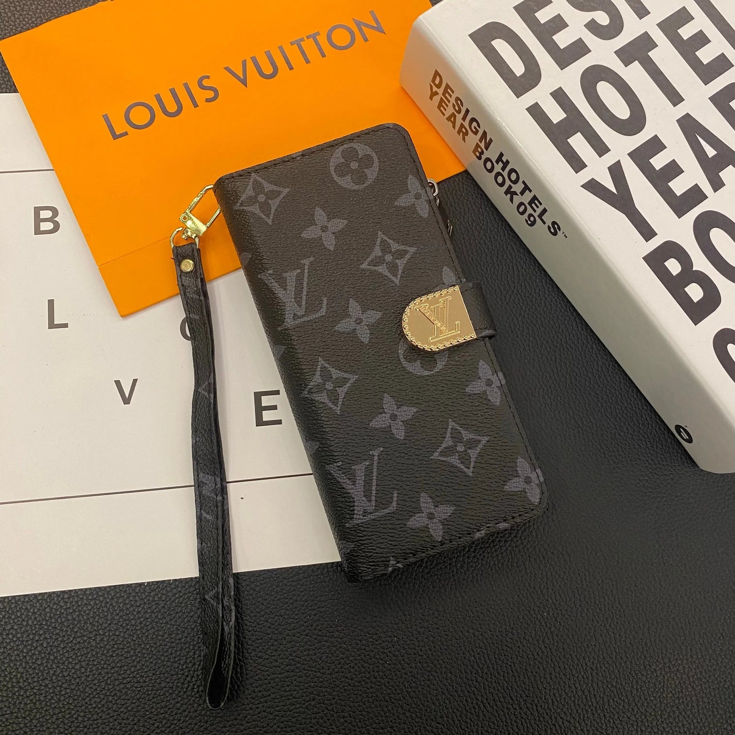 MONOGRAM CANVAS LEATHER WALLET SAMSUNG MOBILE PHONE CASE-1 mysite