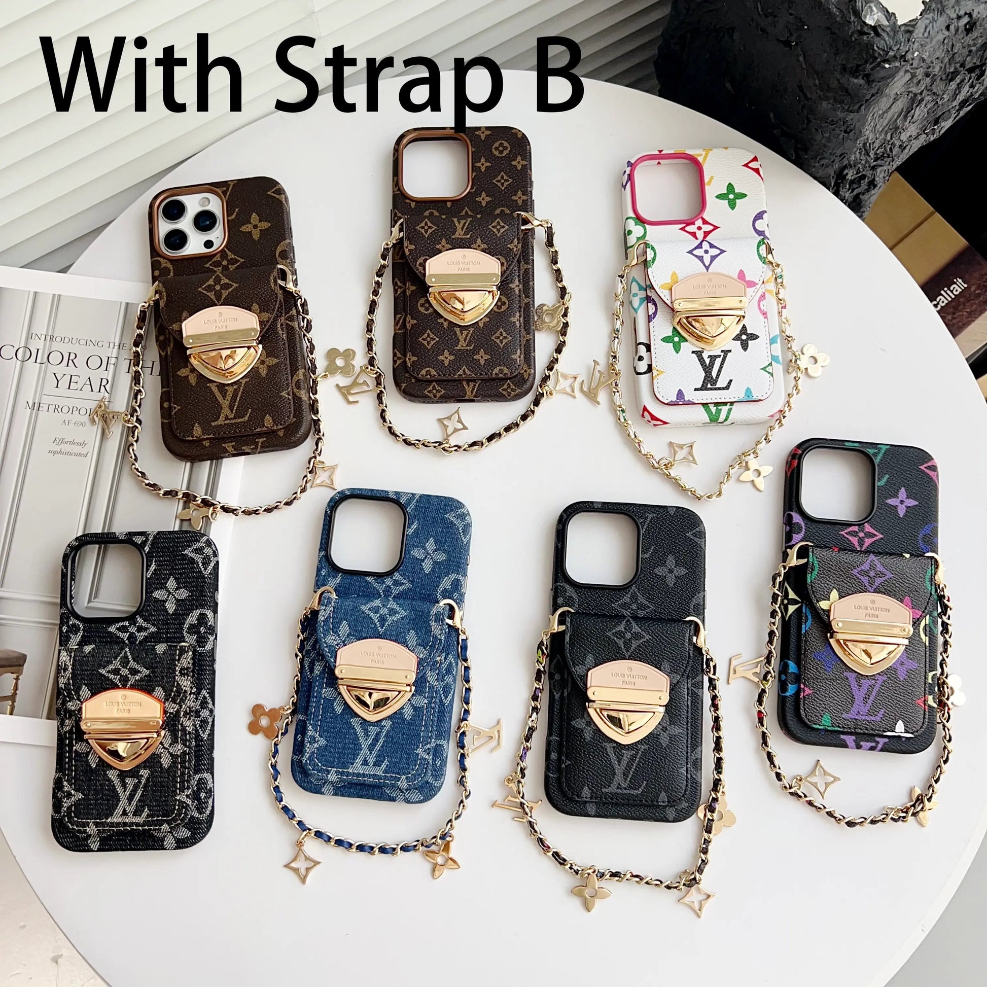 Luxury Crossbody iPhone Case with Card Pocket & Detachable Strap-s2 mysite