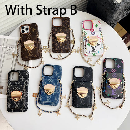 Luxury Crossbody iPhone Case with Card Pocket & Detachable Strap-s2 mysite