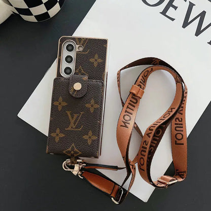 LUXURY ELECTROPLATING MONOGRAM CARD HOLDER CROSSBODY SAMSUNG Z FOLD CASE-1 mysite