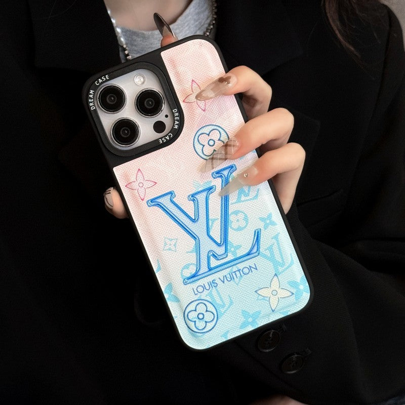 Luxury Blue Leather iPhone Case mysite