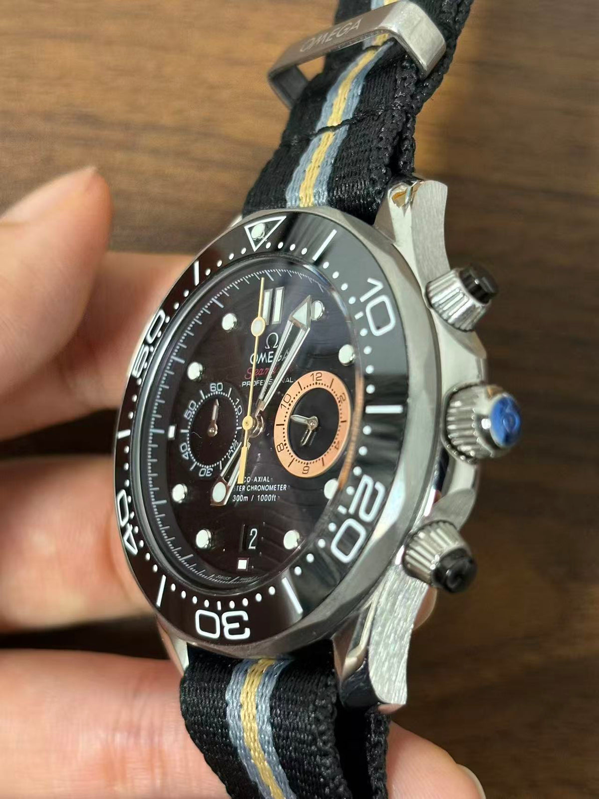 Replica Seamaster 300 Quartz Chronograph Mens Watches 42mm