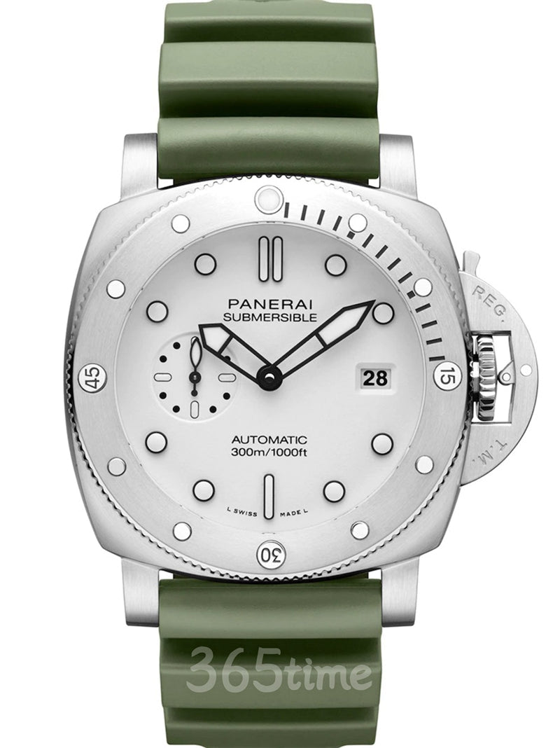 904l Stainless Steel Automatic Mechanical Watch Rrubber Strap Mens Watches 47MM
