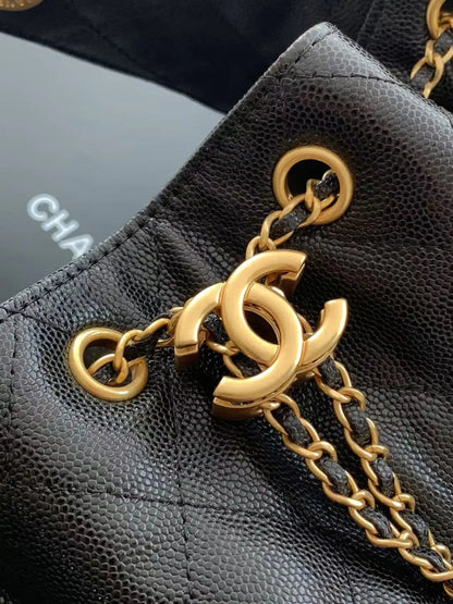 25 Small Handbag Grained Calfskin & Gold-Tone Metal Bag-18 mysite