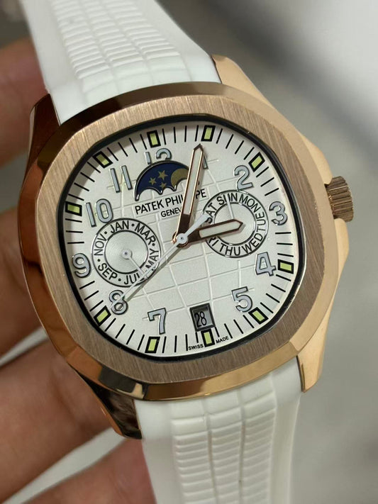 Replica AQUANAUT Moon Phase Not Work Stainless Steel Automatic Mechanical Watch 40mm