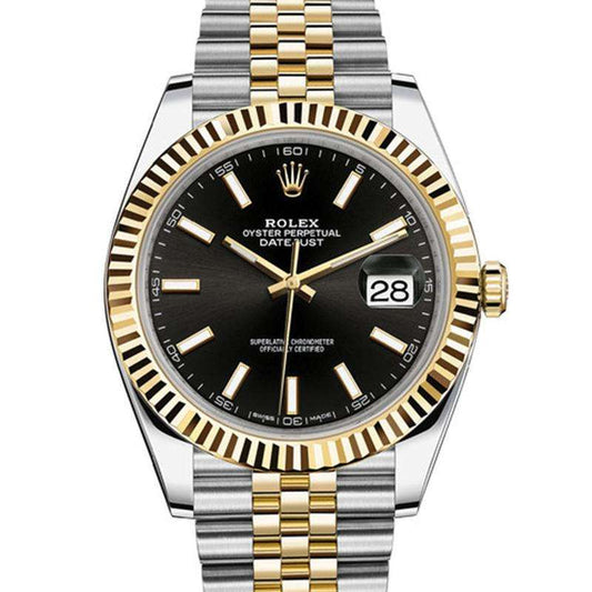 Automatic Watch for Men Replica DateJust  Gold Black Dial 40mm R061206