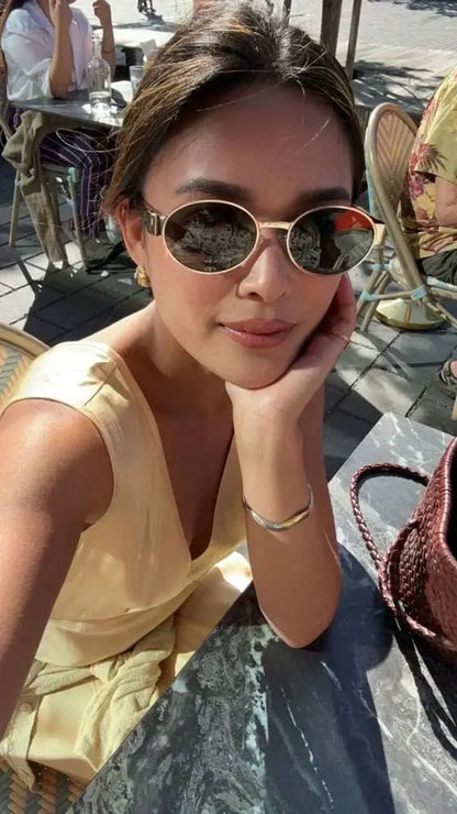 Oval-frametone METAL SUNGLASSESs-sss62 mysite