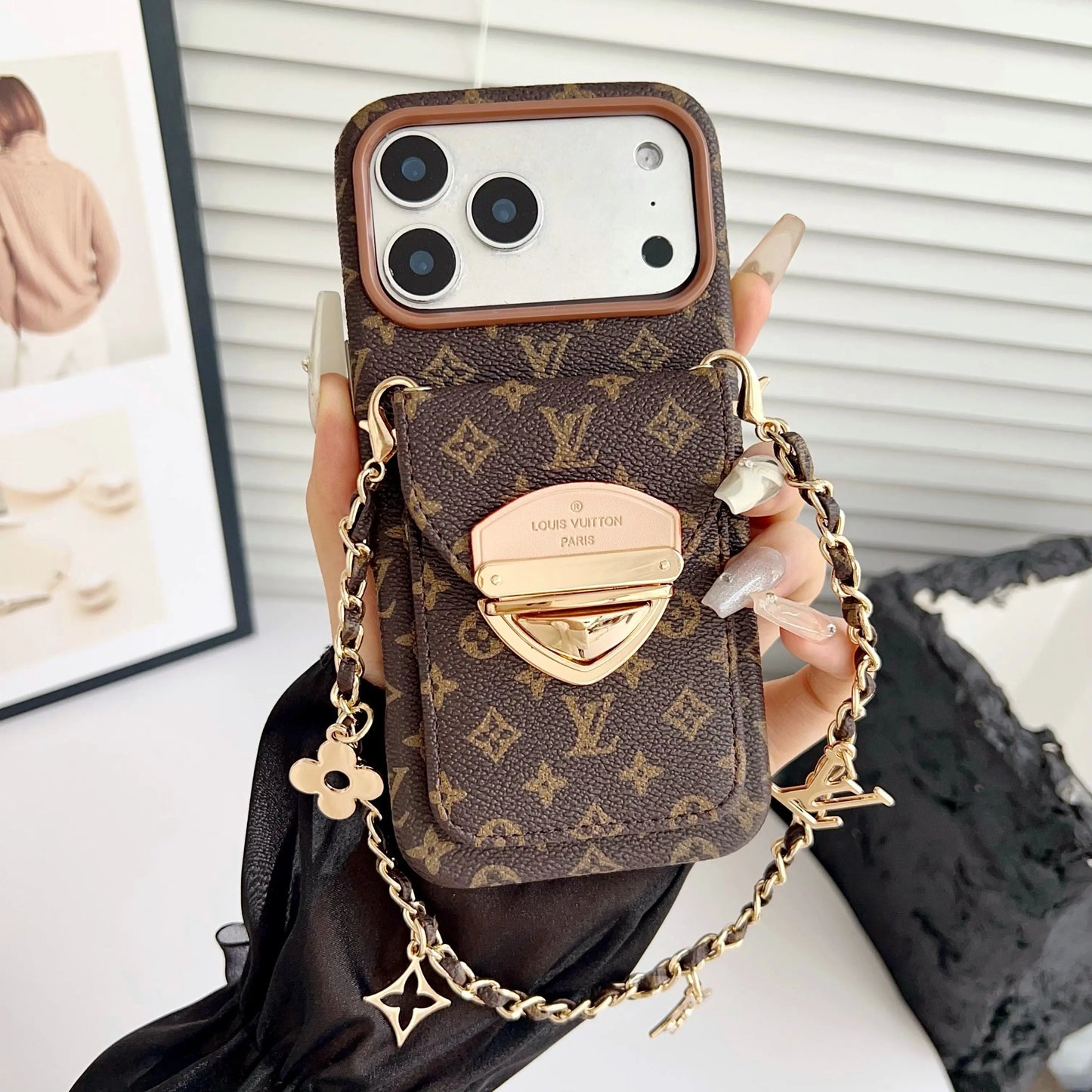 Luxury Crossbody iPhone Case with Card Pocket & Detachable Strap-s2 mysite