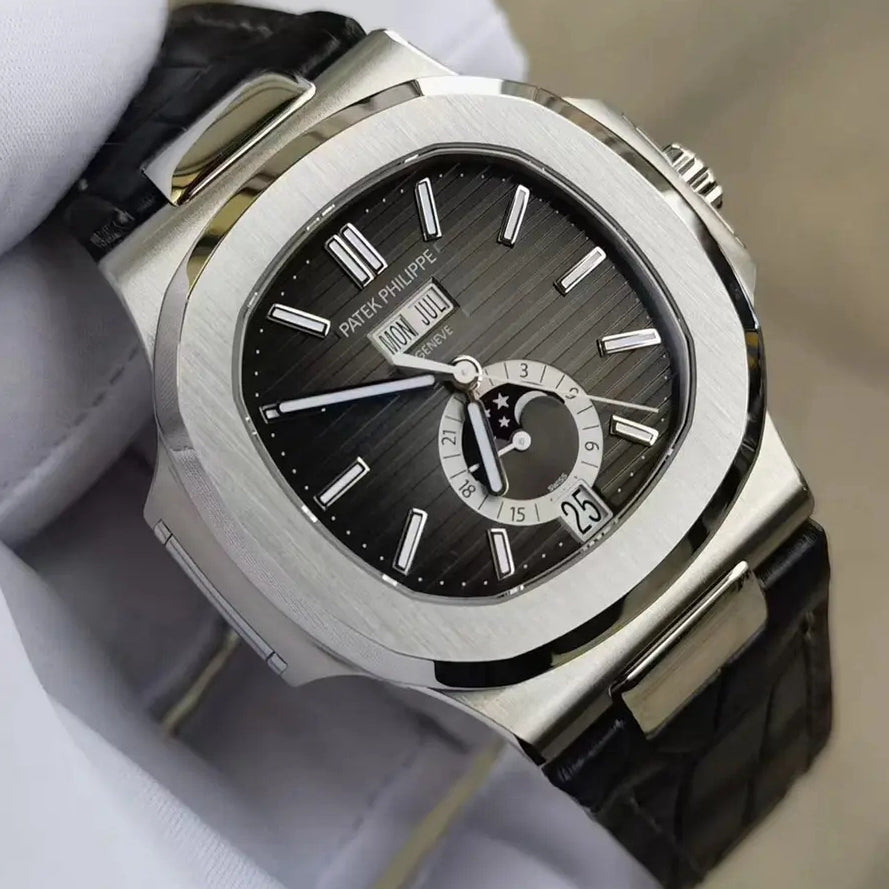 Replica 904l Stainless Steel Moon Phase Automatic Mechanical Watch 39mm