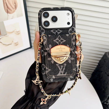 Luxury Crossbody iPhone Case with Card Pocket & Detachable Strap-s2 mysite
